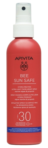 APIVITA Би Сан Сэйф спрей солнцезащитный ультралегкий для лица и тела SPF30, 200мл