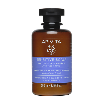 APIVITA Шампунь для чувствительной кожи головы с пребиотиками и Мёдом 250мл
